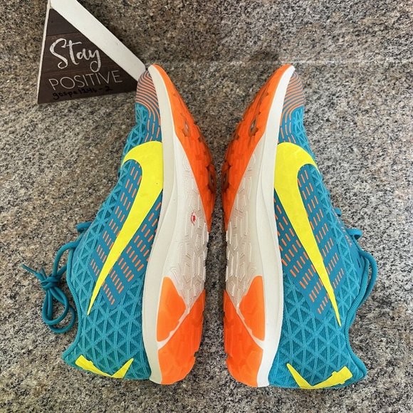 Nike Zoom Rival XC Oracle Aqua/Yellow/Orange Track Spikes/Bag AJ0851-300 Size 10 - Picture 7 of 9